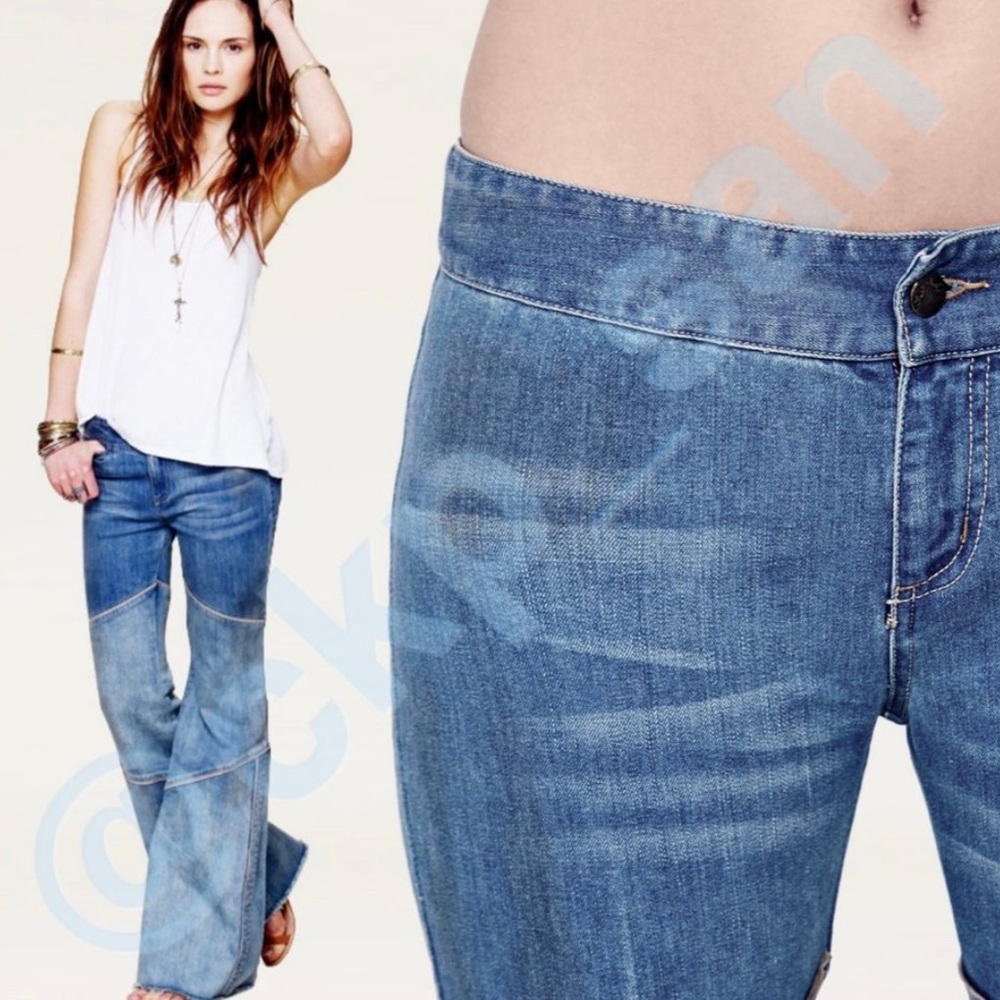 Super Rare Free People Seamed Bambi Flare Sz 30